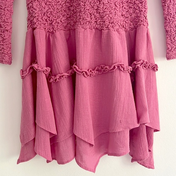 Free People What A Time Drop-Waist Mini Dress NWT Pink - Picture 8 of 16